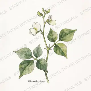 Lima Bean (Butter Bean) — vintage botanical The Plant Library print on a white background