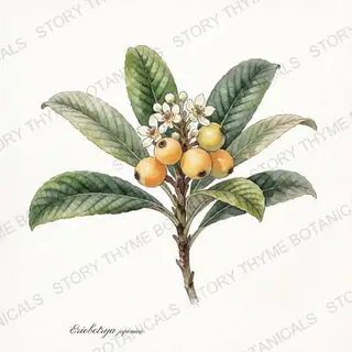 Loquat — vintage botanical The Plant Library print on a white background