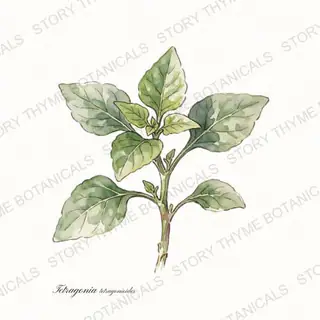 New Zealand Spinach — vintage botanical The Plant Library print on a white background