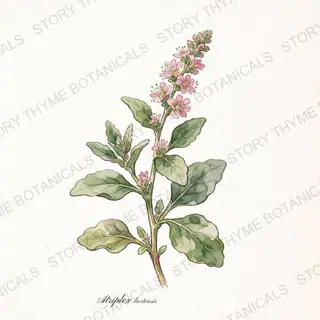 Orach (Mountain Spinach) — vintage botanical The Plant Library print on a white background