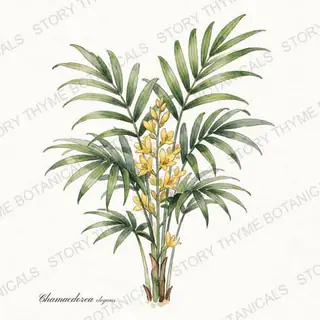 Parlor Palm — vintage botanical The Plant Library print on a white background