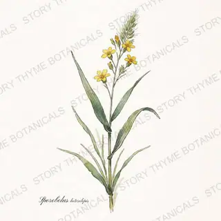 Prairie Dropseed — vintage botanical The Plant Library print on a white background