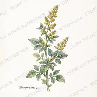 Quinoa — vintage botanical The Plant Library print on a white background