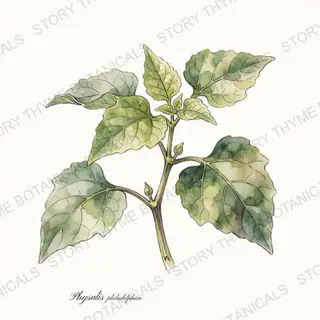 Tomatillo — vintage botanical The Plant Library print on a white background