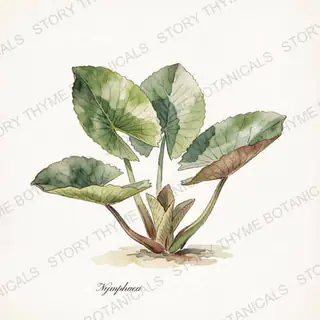 Water Lily — vintage botanical The Plant Library print on a white background