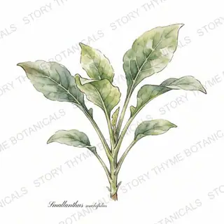 Yacon — vintage botanical The Plant Library print on a white background