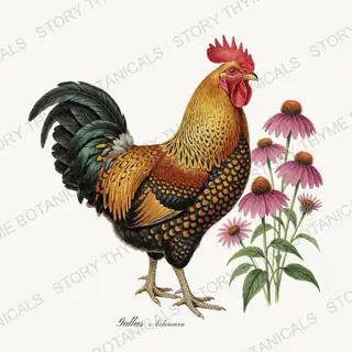 A vintage-style rooster print from Story Thyme Farms